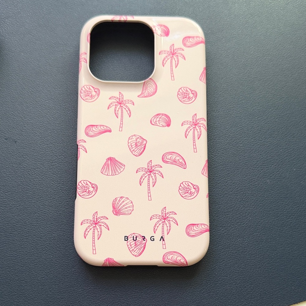 Burga Pink Palm Tree iPhone 16 pro Case